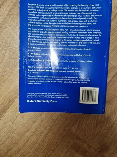Inorganic chemistry peter - chemistry,
