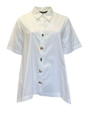 Camicia Bianca Fiorino Button