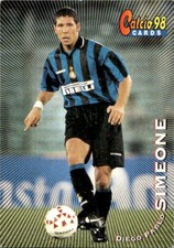 card calciatori cards calcio 98 1998 panini  # 66 Inter Simeone