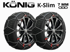 CATENE DA NEVE KONIG K-SLIM 7MM 195/60R15 GRUPPO 70 OMOLOGATE PASSARUOTA STRETTO