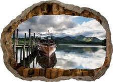 Adesivo in legno molo lago