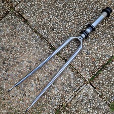 FORCELLA ACCIAIO 1 POLLICE CROMATA RUOTE 28" CON SERIE STERZO CANOTTO 17CM 850GR