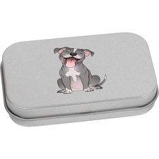 'Happy Pit Bull Terrier' Scatola di latta/stoccaggio con cerniera in metallo (TT053281)