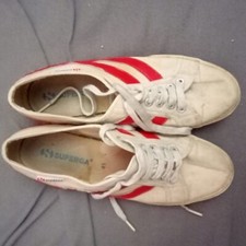 SUPERGA VINTAGE COME FOTO PERFETTE NUMERO 41 CANVAS RUBBER  ANNI 70 WHITE