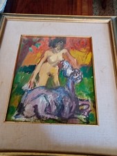 DONNA E IL CAPRONE OLIO DI ALDO BORGONZONI