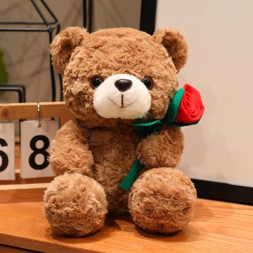 Peluche orso marrone con - , rosa