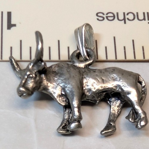 Ciondolo bue toro vintage - , tono