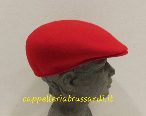 Coppola feltro lana rosso made - feltro,