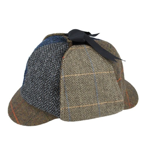 Cappello patchwork lana check