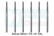 6 Pezzi Frese Dentali Chirurgiche Carburo Taglierine Ossa Zekrya 28mm FG 151 Alta Velocità