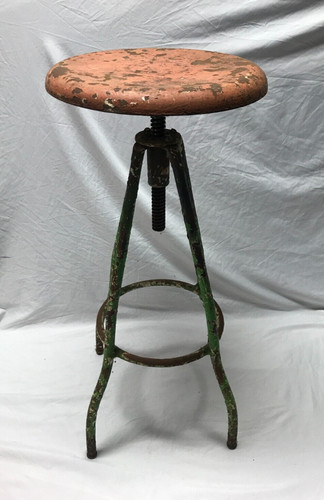 Antico sgabello seduta metallo