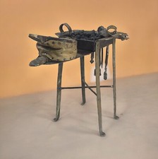 Banco fabbro Antichi Mestieri Scena Mercato 17 cm design arte presepiale