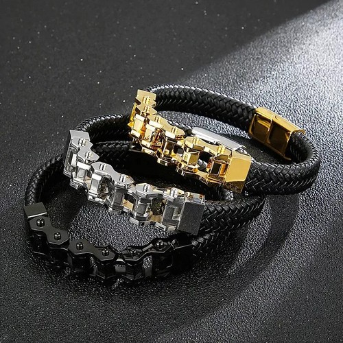 Bracciale uomo pelle - uomo, sintetica