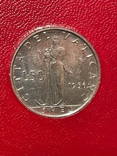VATICAN 50 Lire Coin 1956 POPE