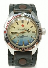 Orologio Vostok amphibia ottagonale cassa acciaio sommergibili russi vintage 