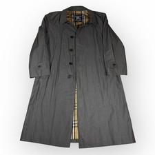 Burberry trench coat uomo taglia 50 grigio nova check foderato lana vintage burberrys