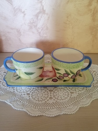 Coppia tazze con vassoio - coppia,