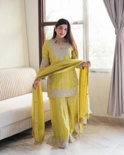 Ultimi abiti pakistani Salwar Kameez pronti all'uso festa matrimonio Bollywood