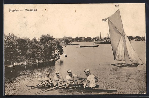 Cartolina treptow panorama - cartolina, treptow,