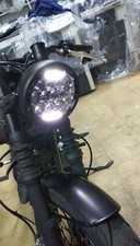 Faro led moto per - faro, 7"
