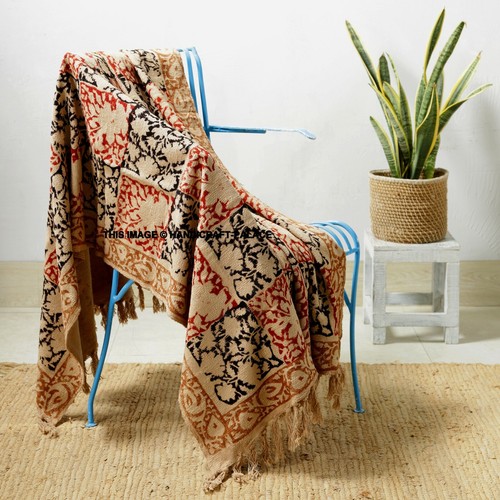 Coperta cotone fatta - cotone, mano
