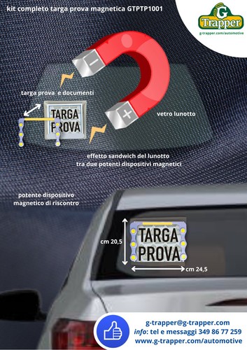 Targa prova magnetica kit - prova,