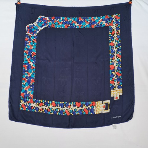 Foulard cartier seta blu - foulard,