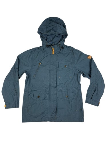 Giacca parka con cappuccio blu