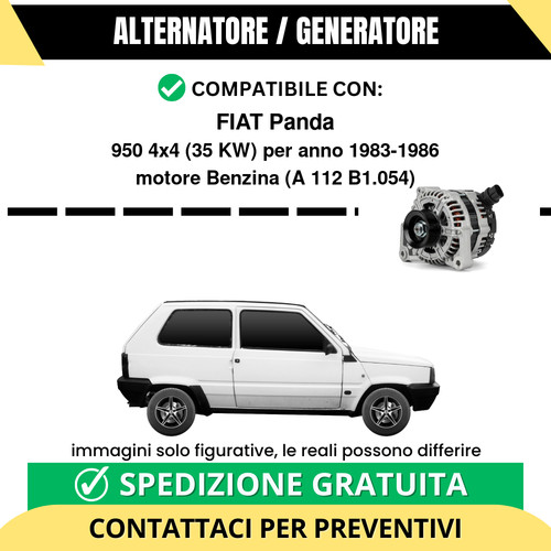 Alternatore fiat panda 950 - alternatore,