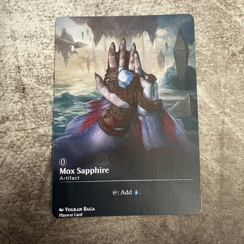 Mox sapphire custom art mtg - sapphire-,