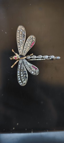 Spilla vintage con pietre - spilla,