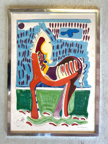 Litografia luciano schifano - luciano,