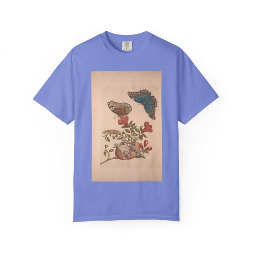 Shirt vintage blu farfalla - t-shirt,