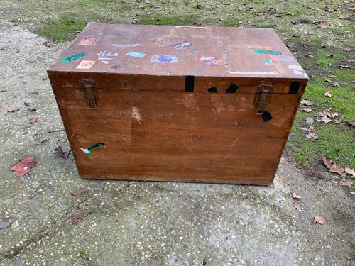 Baule legno con maniglie - ,