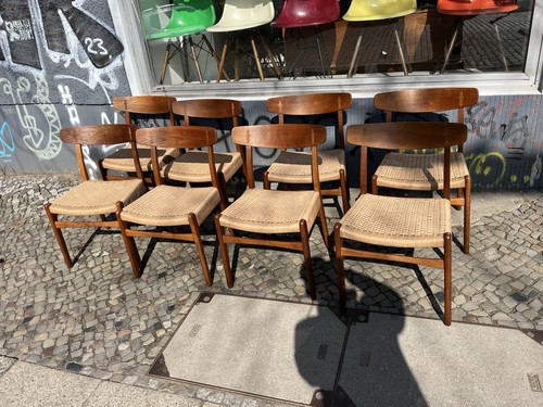 6xhans wegner stühle - stühle, original