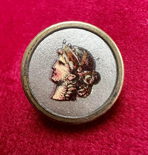 Pulsante antico metallo cameo - pulsante,