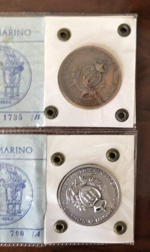 Medaglia argento bronzo san - medaglia,