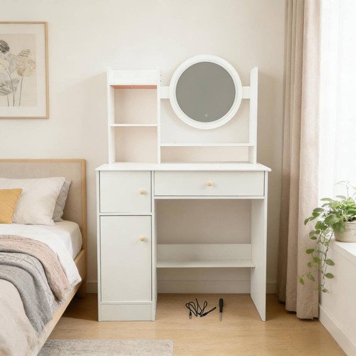 Scrivania vanity bianca - scrivania,