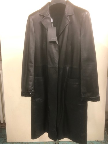 Cappotto donna pelle nera - donna,