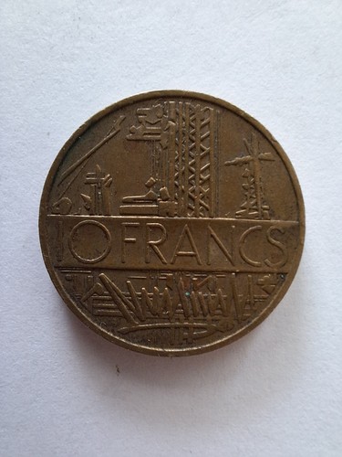 Moneta francese franchi - moneta, 10