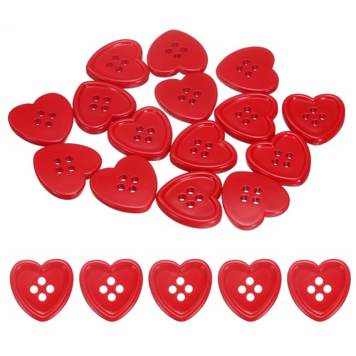 40pcs cuori resina bottoni - cuori,