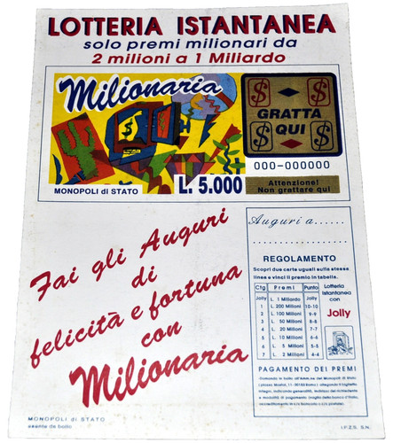 Locandina lotteria istantanea - lotteria,
