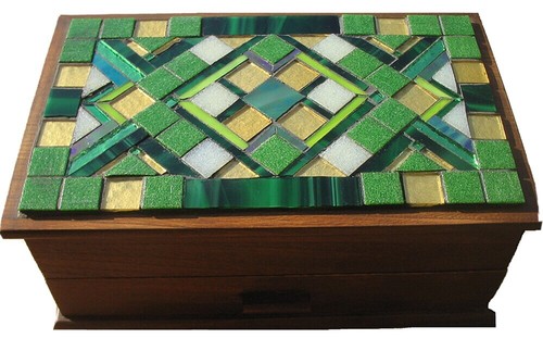 Portagioie legno mosaico - in,