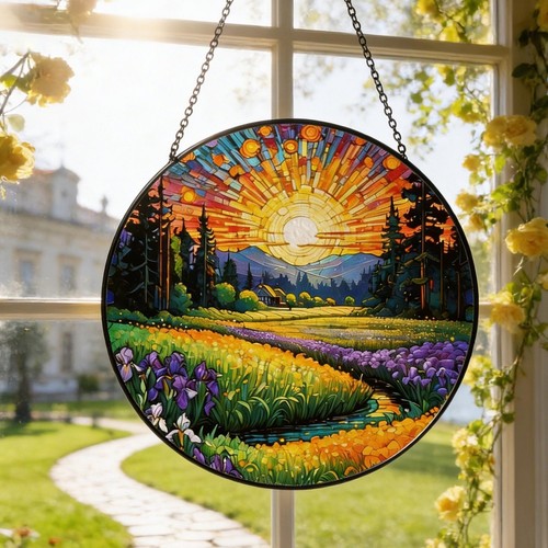 Tramonto paesaggio suncatcher - paesaggio,