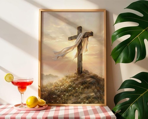 Croce resurrezione alba wall - croce,
