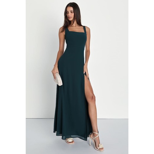 Maxi abito smanicato verde