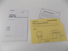 Sony Trinitron Color TV Operating Instructions Manual 1999 KV-27V66 Etc Booklet