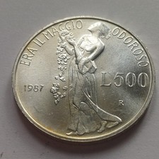 Silver coin moneta 500 lire - 500,