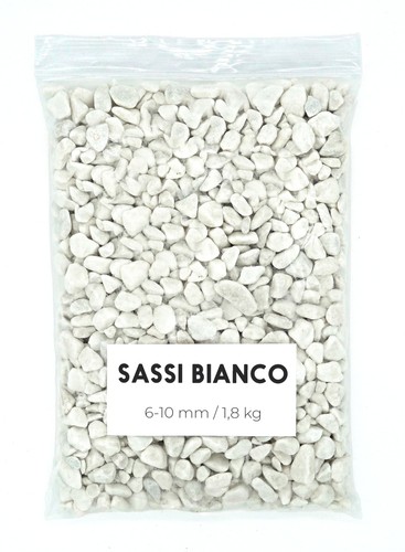Sassi bianco 8kg sassolini - sassi, 1,8kg