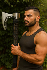 Ascia vichinga fatta a mano in